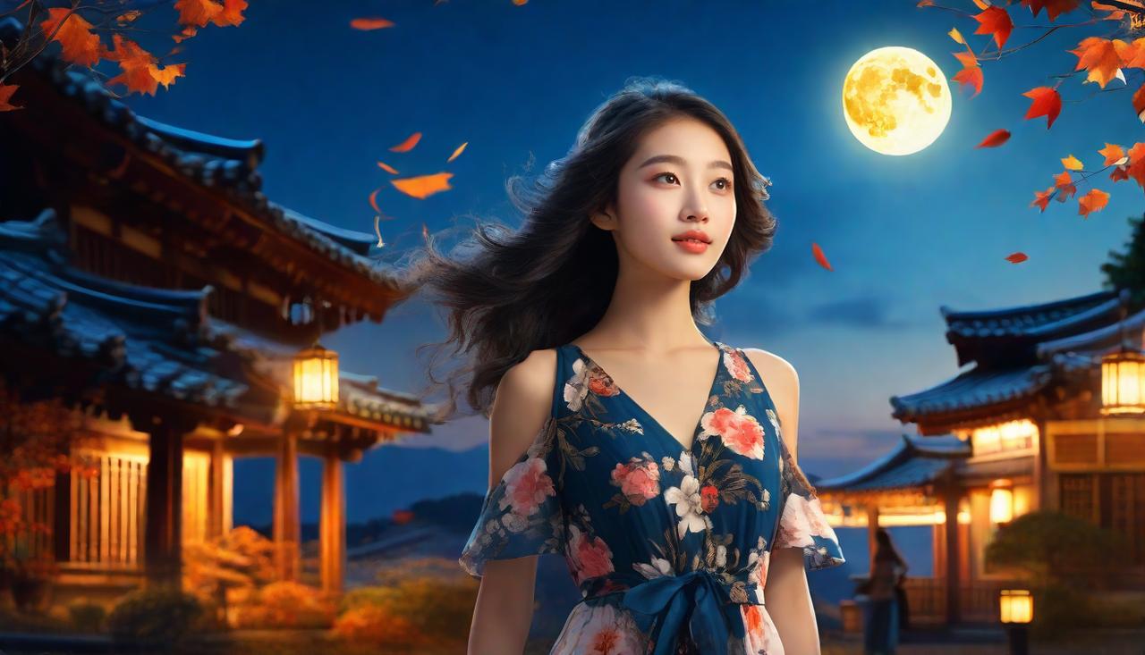 中秋佳节，月圆如镜。 银辉洒满大地，照亮了人间的温暖与希望。 这是一个团圆的时刻