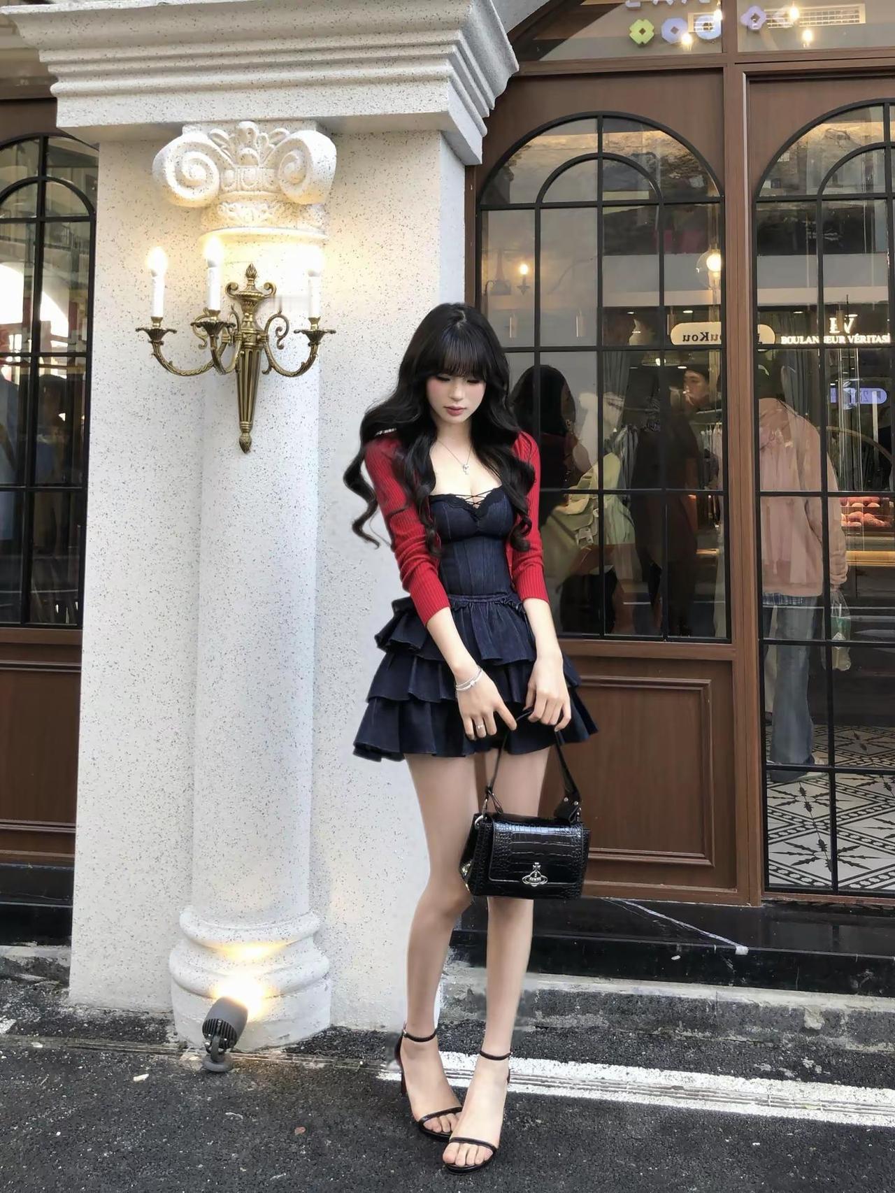 姐姐 你是我的唯一早春穿搭 千金感穿搭 韩系穿搭 蓬蓬公主裙