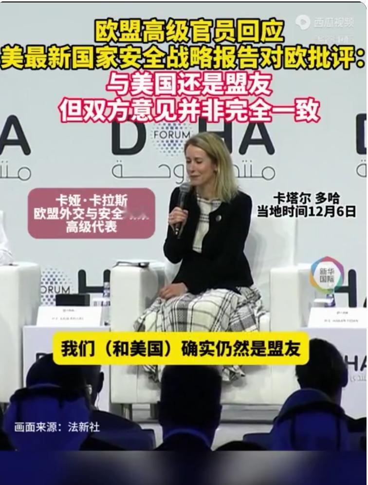 欧盟美女外长卡拉斯公开回应：我们（和美国）确实仍然是盟友，但我认为我们在不同问题