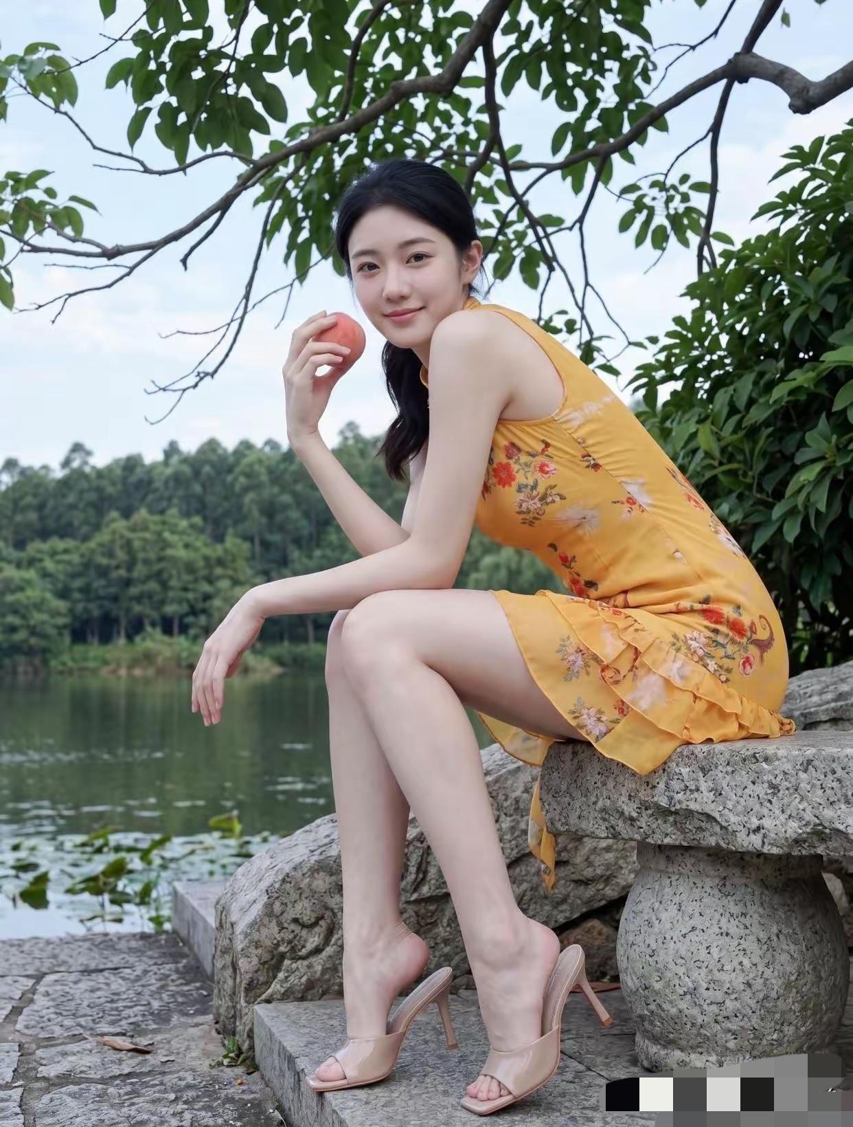 回老家，吃桃子都那么甜