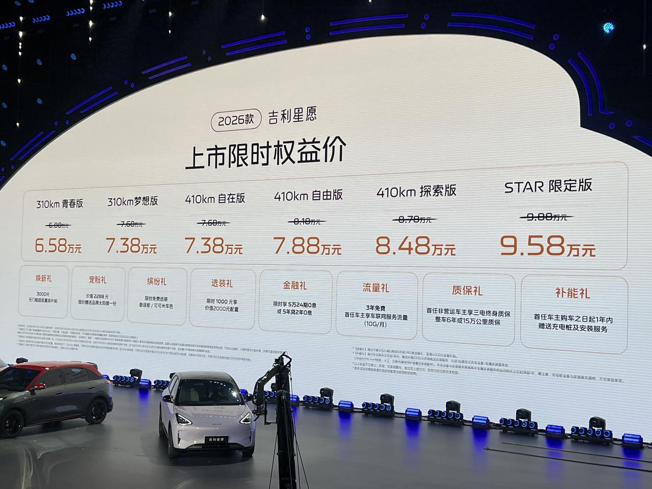 2026款吉利星愿上市主打一个加量不加价
还有就是尽一切可能满足用户的心愿
现在
