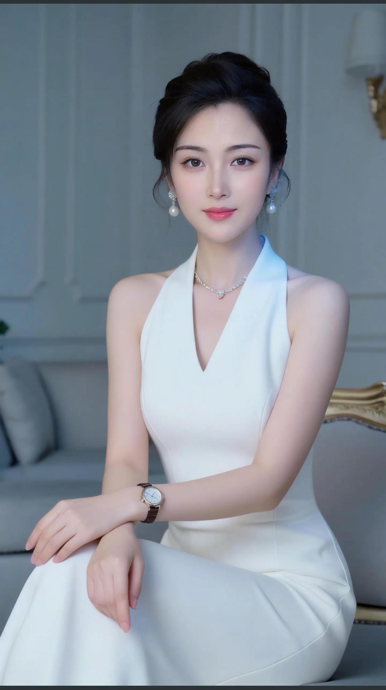 优雅白裙，气质女神，尽显时尚魅力！