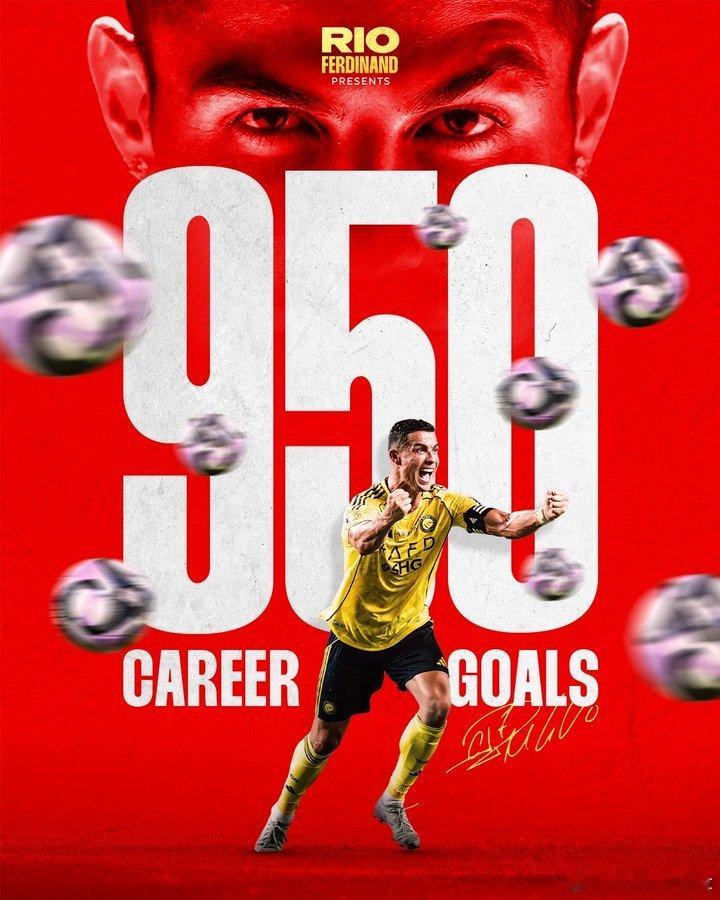 C罗[超话] 各媒体 950 海报纷纷到来哈森姆0比2利雅得胜利c罗职业生涯95