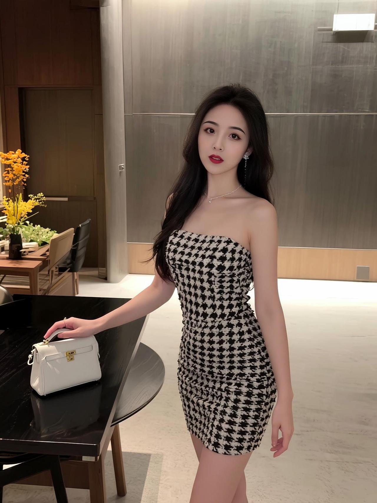 AI几何抹胸拍 抖音ai创作