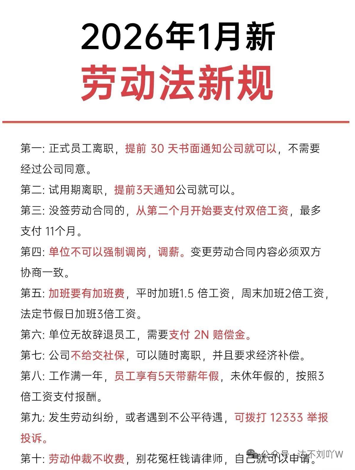 [微风]劳动法休假规定 劳动法工资规定 2026打工人必看！这10条劳动法，直接