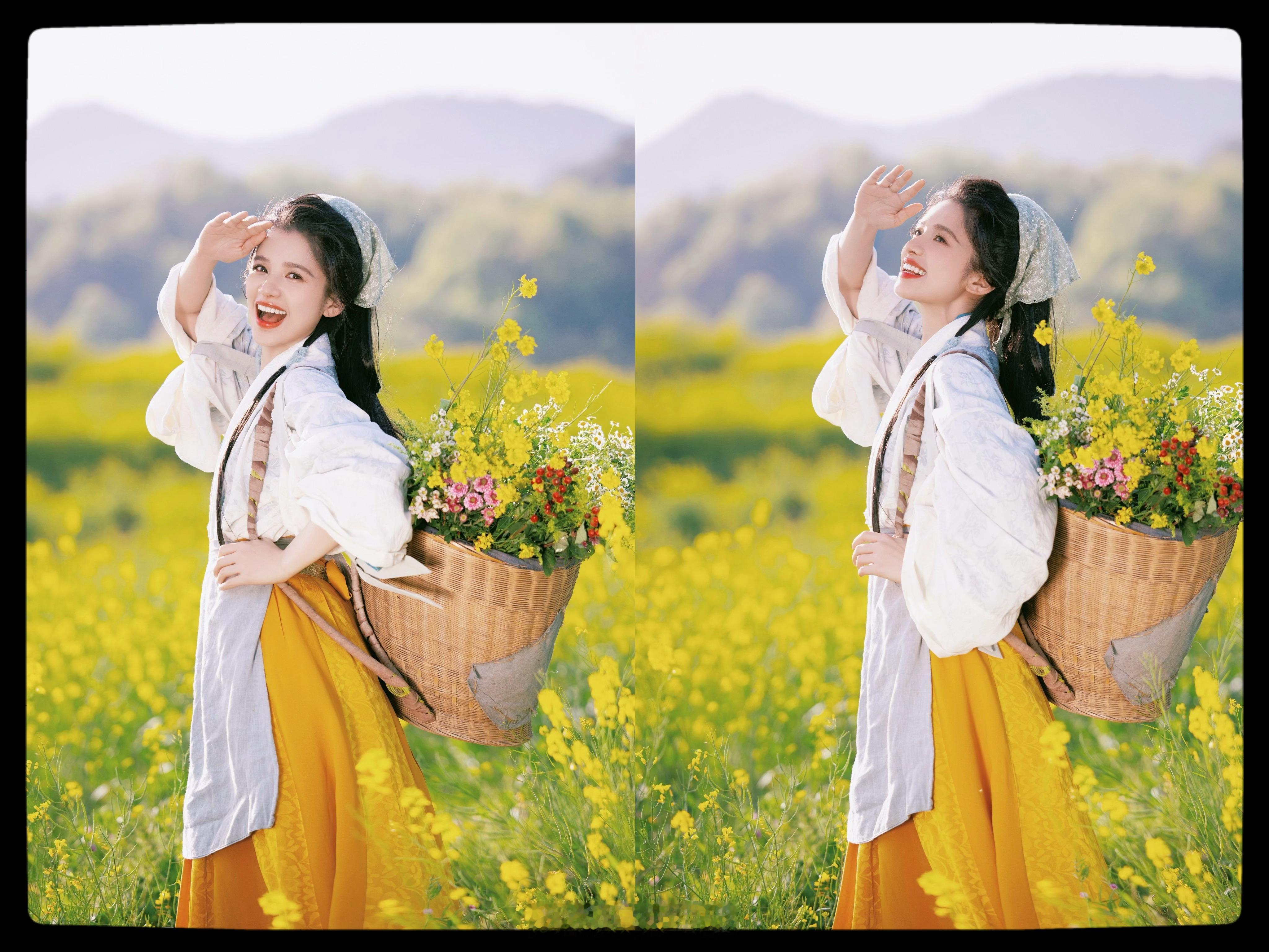#张婧仪油菜花plog# 张婧仪！风格百变，无上限！油菜花少女，好明媚啊！！ ​