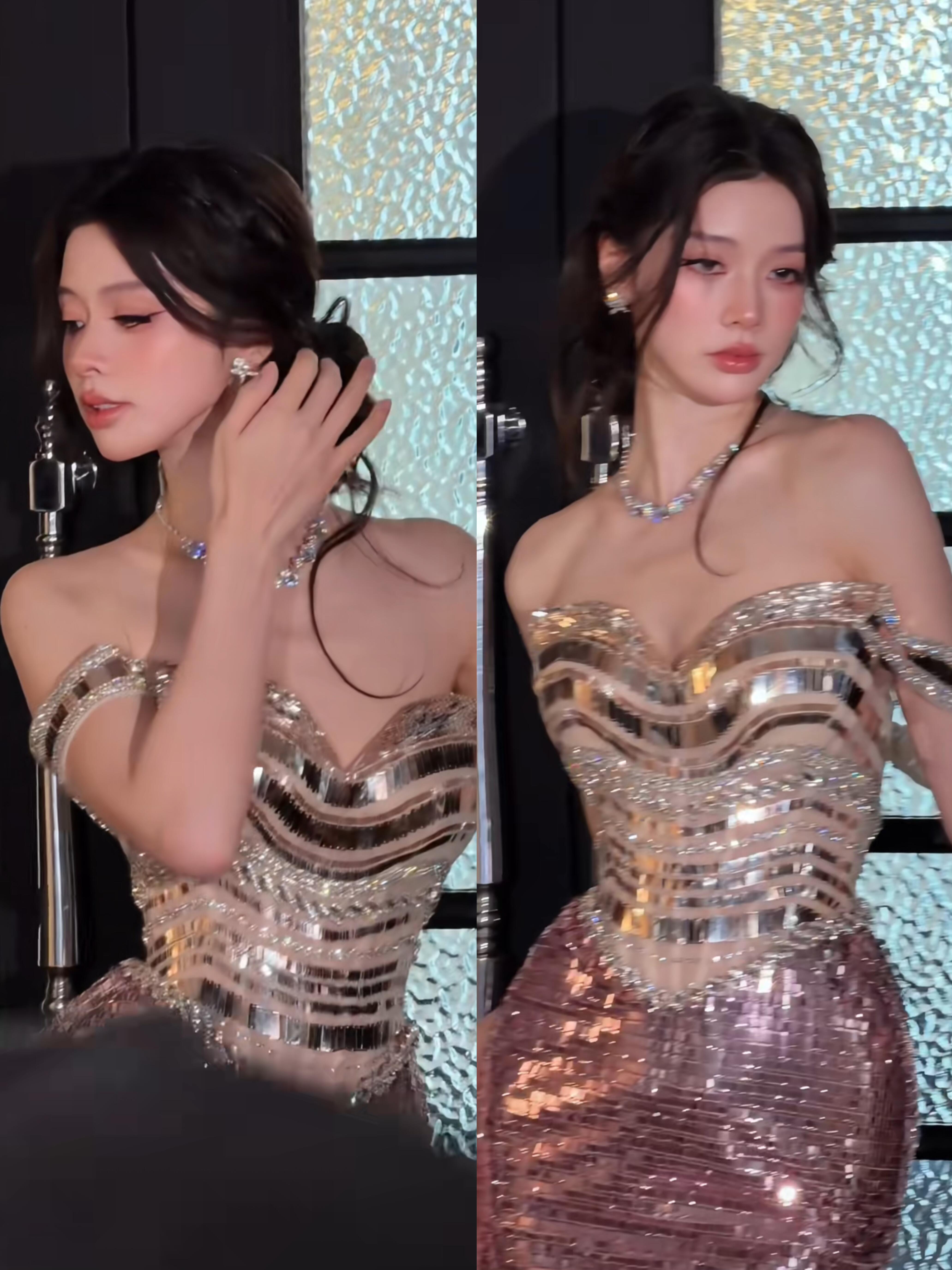 恋综白月光板板酱✨穿上白鹿同件礼服这波我选白鹿 