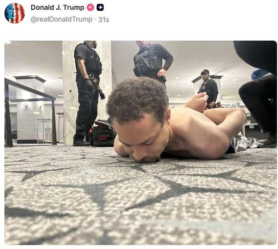 特朗普发了一张图，美国不平静啊