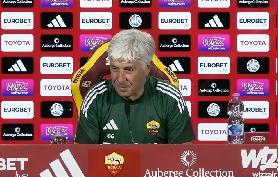 加斯佩里尼在发布会上谈论欧冠目标、阵容强度、亚特兰大相关等等。（这部分也是他赢得