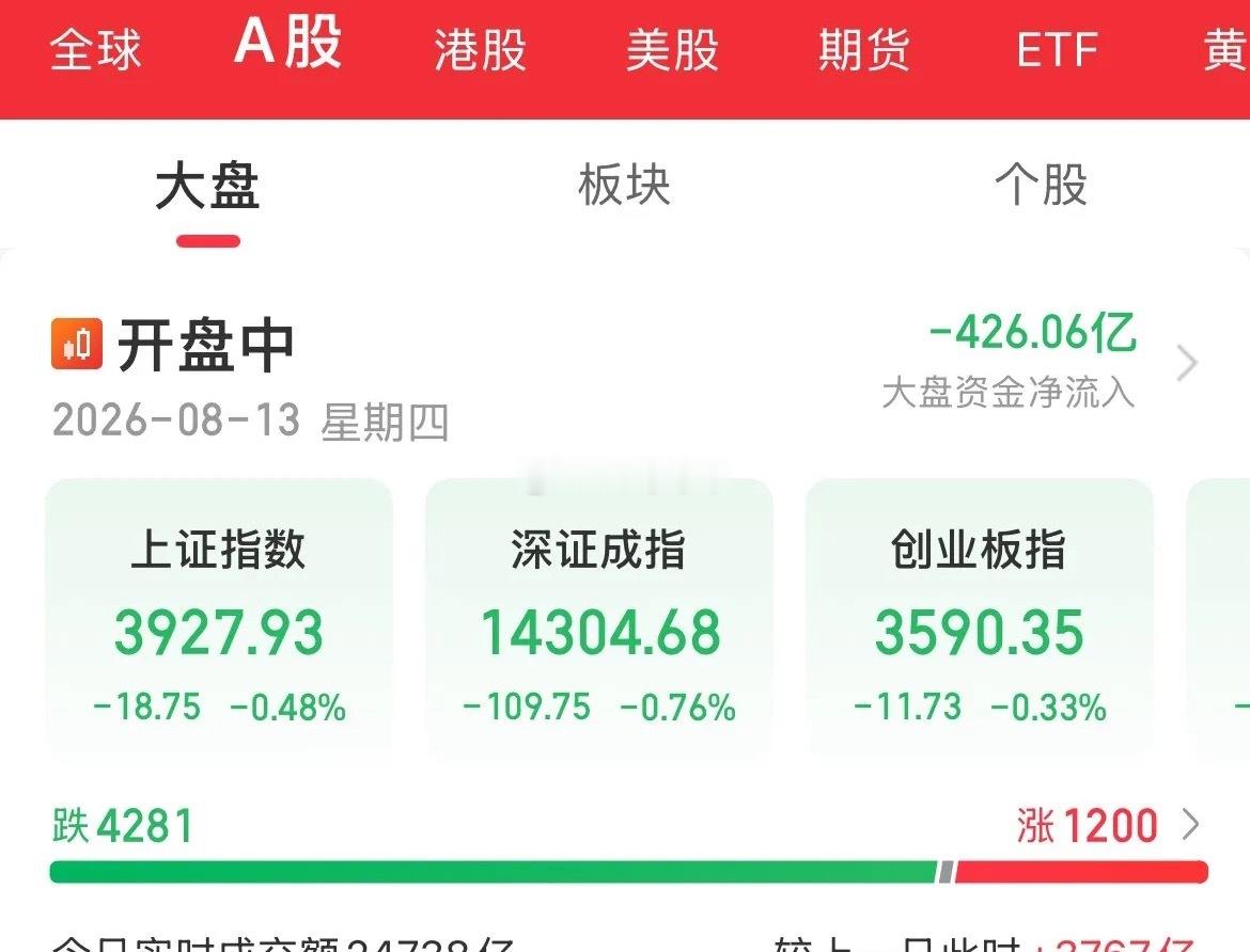 冲高回落！指数全线下挫，早上收盘赚2万，下午收盘亏1万，科技全线跳水，医疗、医药