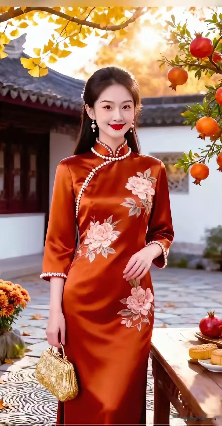 天净沙·红装佳人
红装俏影娇身，
柳眉朱唇含春。
莲步轻移晓晕。
似仙临阵，
映