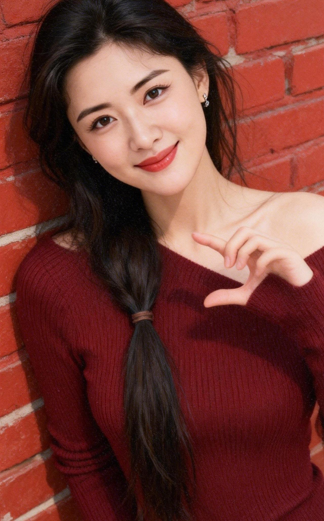 上联：朱颜映雪梅梢月
下联：素手抟香柳岸风