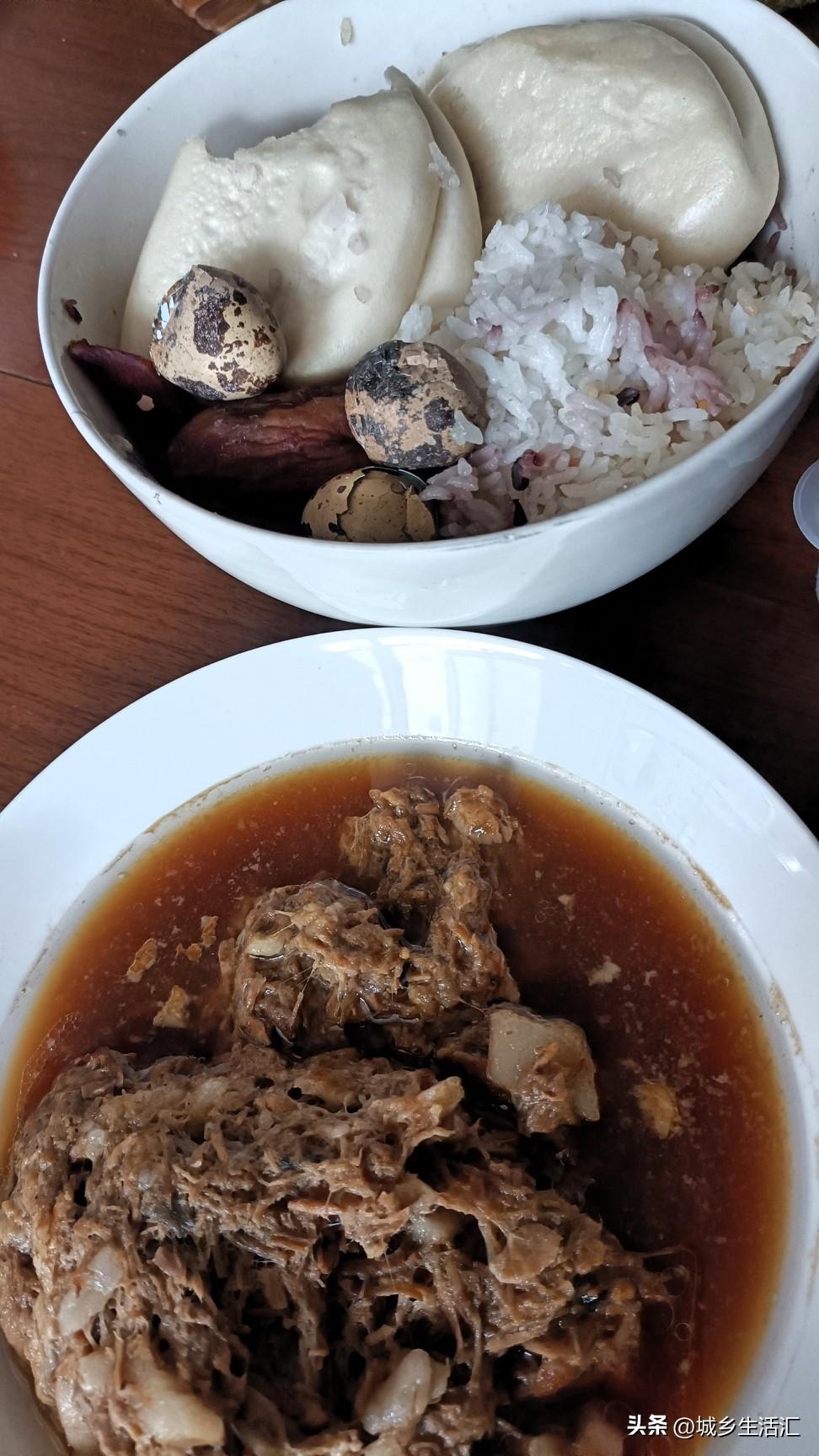 这是家里今早的剩饭，既然猪不能吃，那就我吃了吧，毕竟一粒米大如须弥山。