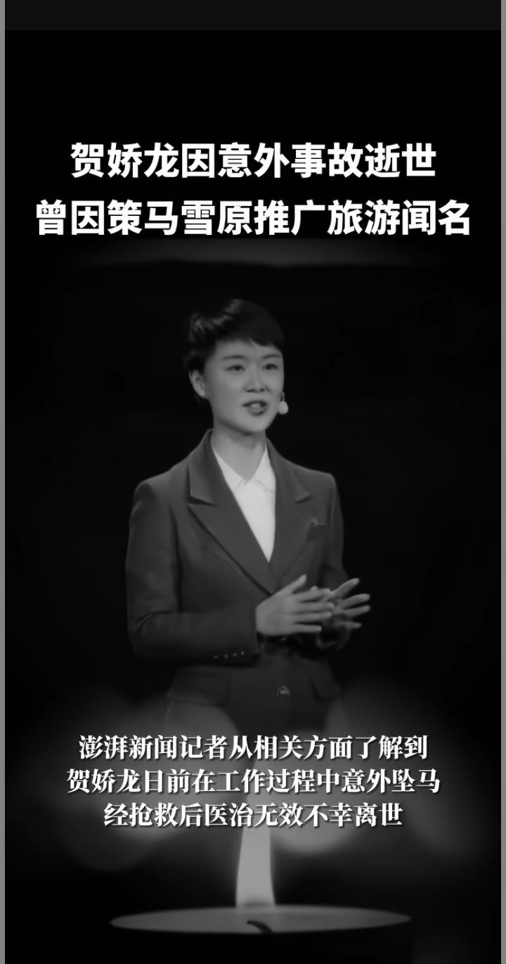 新疆农业对外合作中心主任贺娇龙因公意外离世 享年47岁
 
2026年1月13日