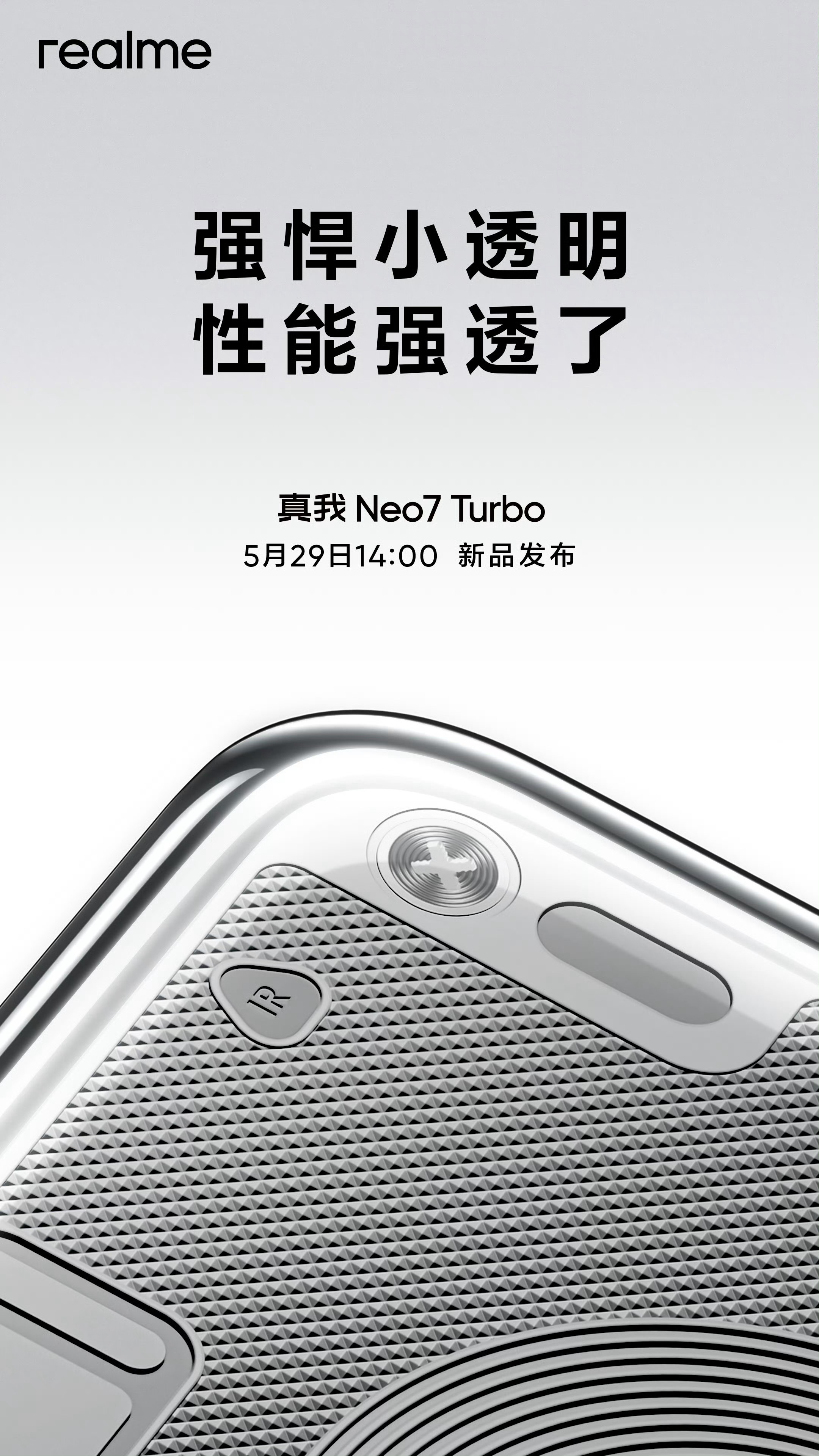 真我Neo7 Turbo这个透明设计有点意思，期待下真机[doge] ​​​