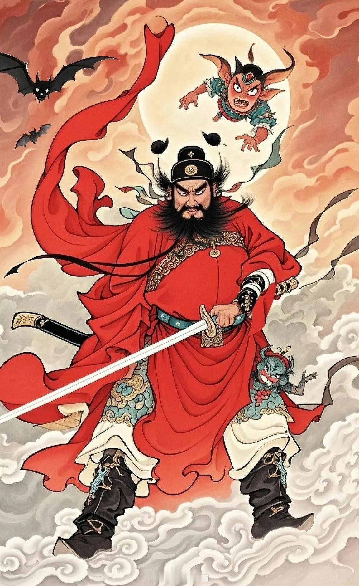 点赞🙏天师钟馗，打鬼驱邪，祛霉运，小人远离，保平安顺遂！！！ ​​​