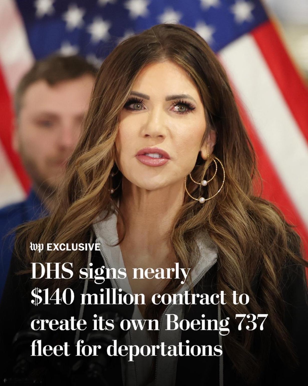 美国国土安全部最近签署了一份价值近1.4亿美元的合同，购买六架波音737飞机组建