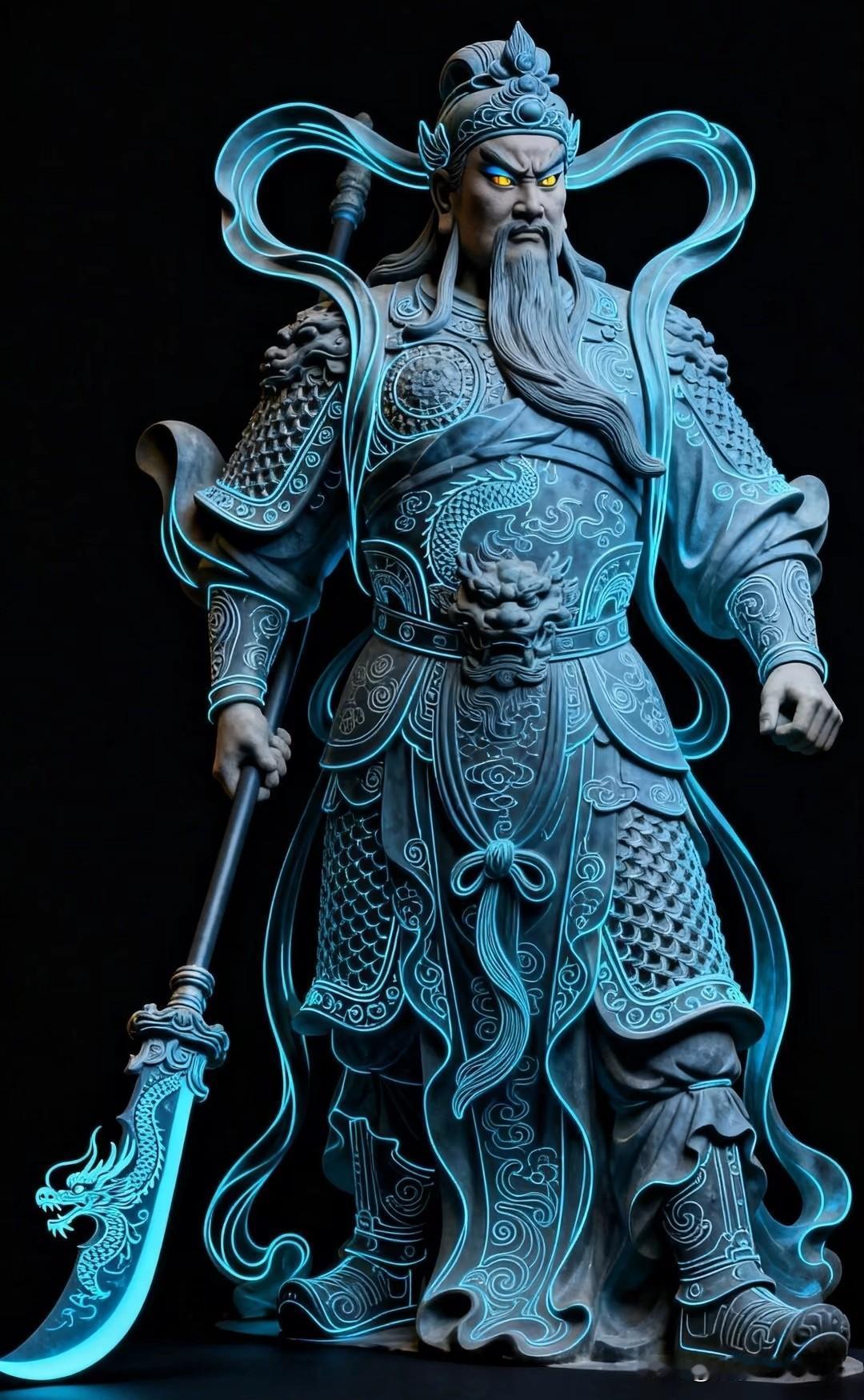 一身浩然存正气，
千秋忠义护平安。
