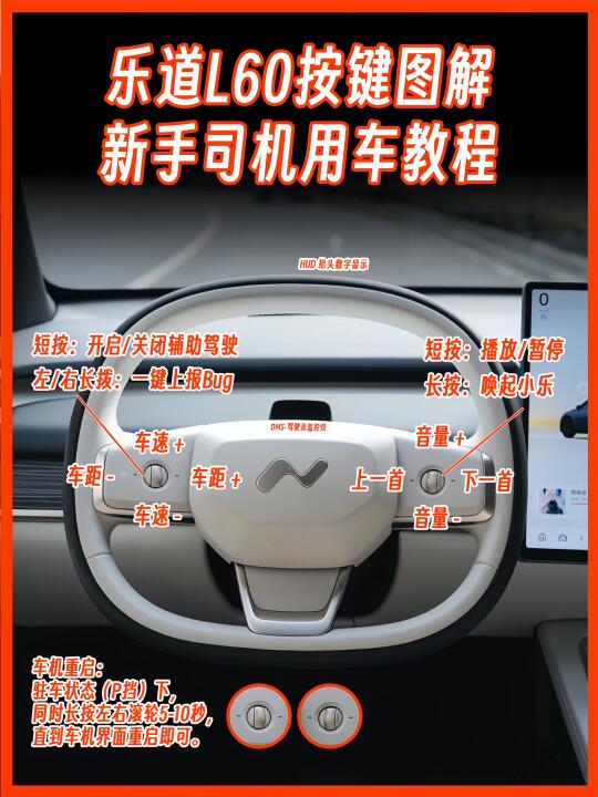 乐道L60按键图解🚗新手用车教程！！