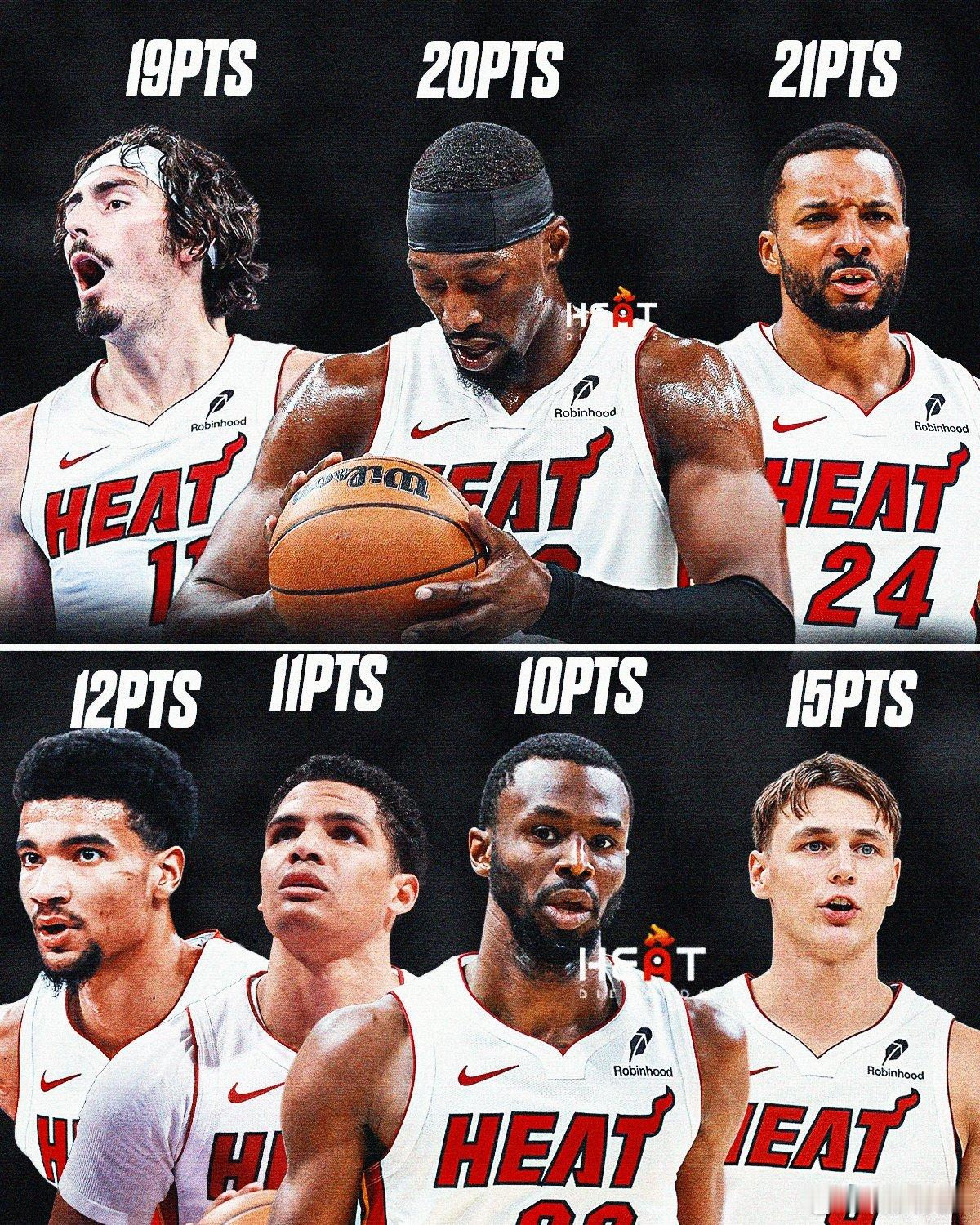 熟悉的七人得分上双，体系在运转，哈克斯在成长👍🏻热火vs公牛nba常规赛