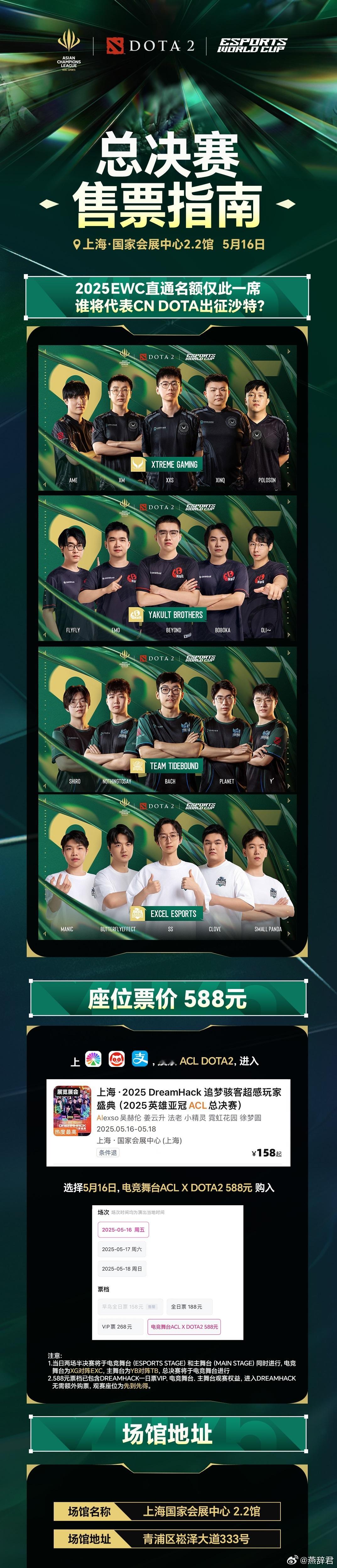 在5月16日，ACL的总决赛，也是石油杯的中国区预选赛将会在上海的国家会展中心开