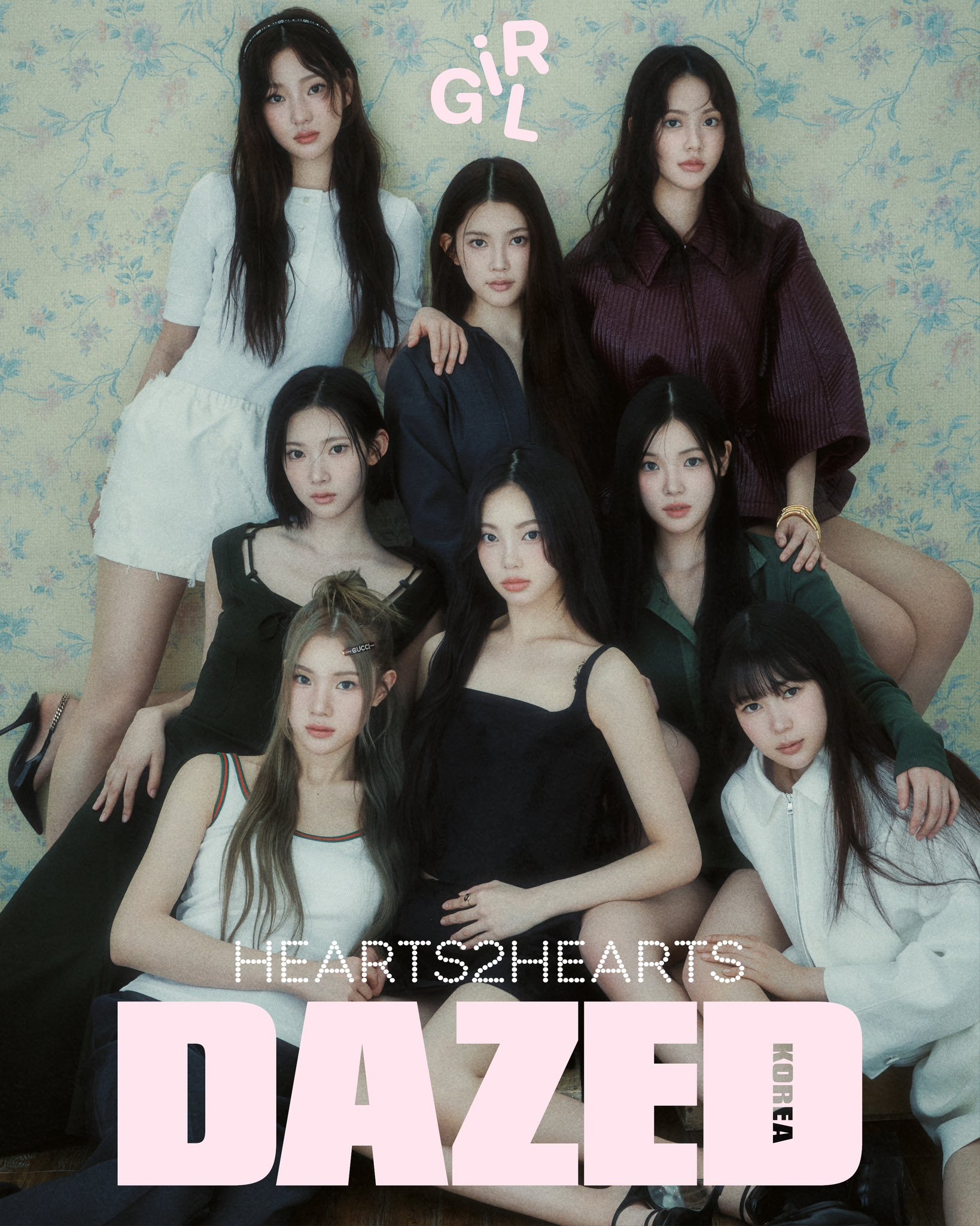 Hearts2Hearts《DAZED》GUCCI画报公开出道前的时尚表现力就已