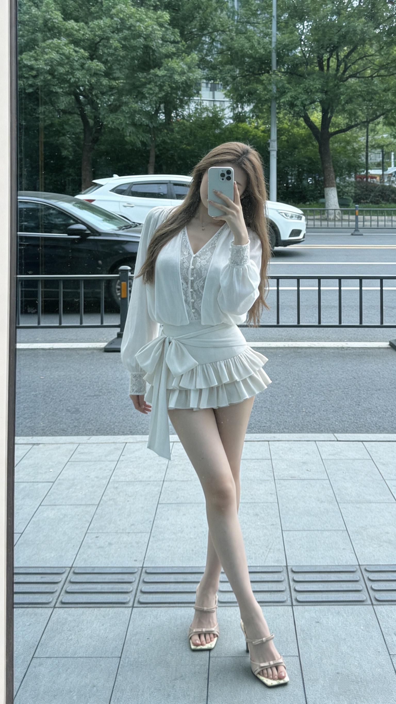 白色系穿搭 温柔系穿搭 简约高级感 街头时尚感
