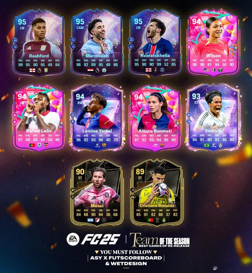 有超过40名活动球员将在TOTS暖场活动期间返场入池。FC25 ​​​