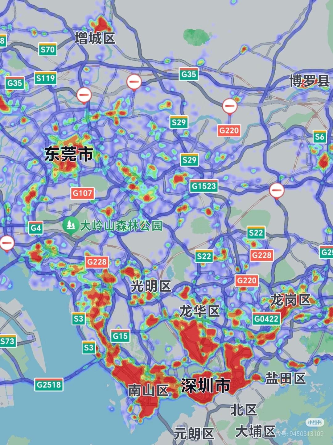 临近春节，长、珠三角热力图明显变浅珠三角 [捂脸]