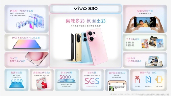 vivo S30vivo S30 价格：-12+256GB—国补后—2294.1
