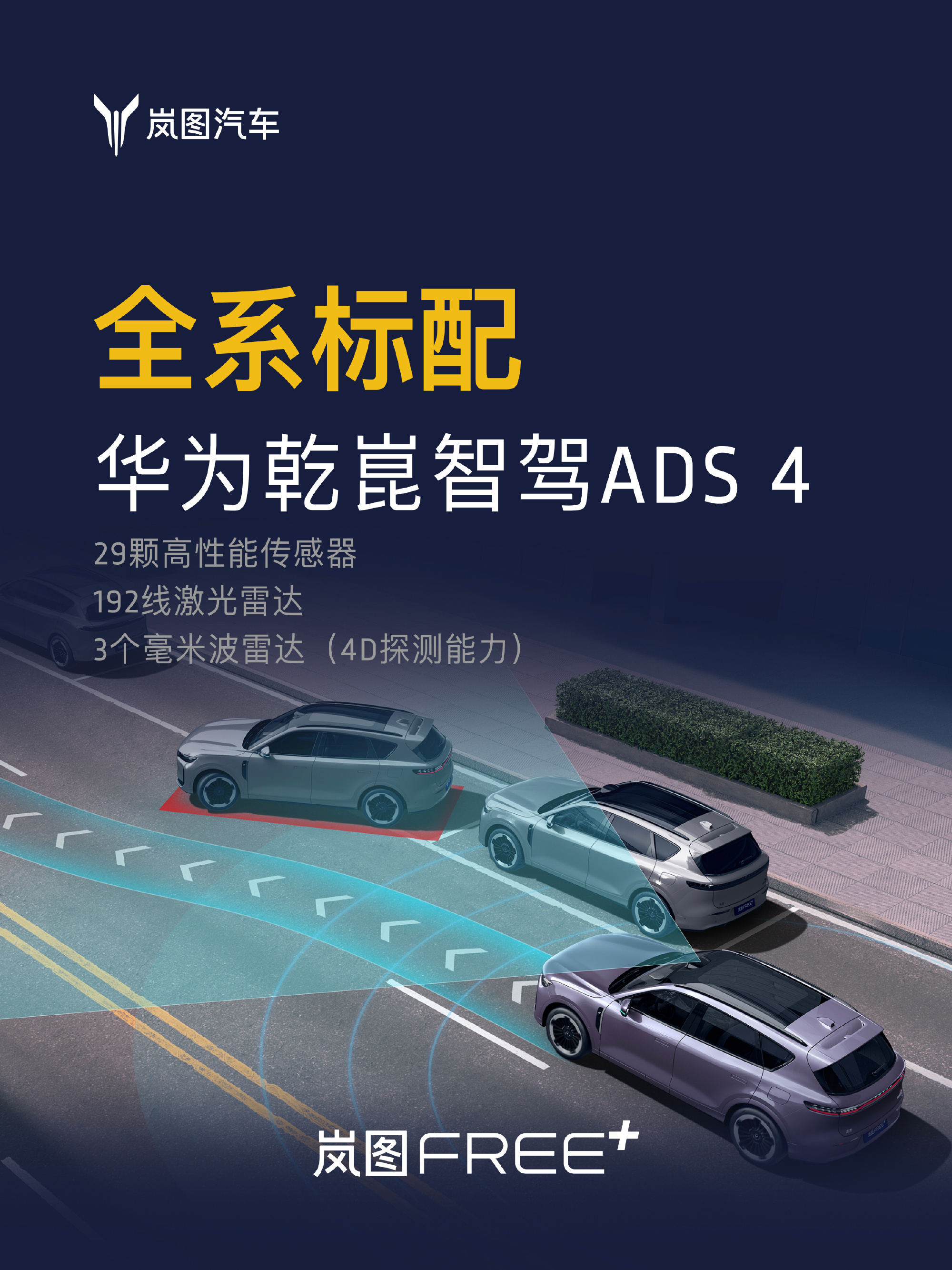 全新岚图 Free+ 预售发布。22.99 万元。作为国家队选手，岚图 Free