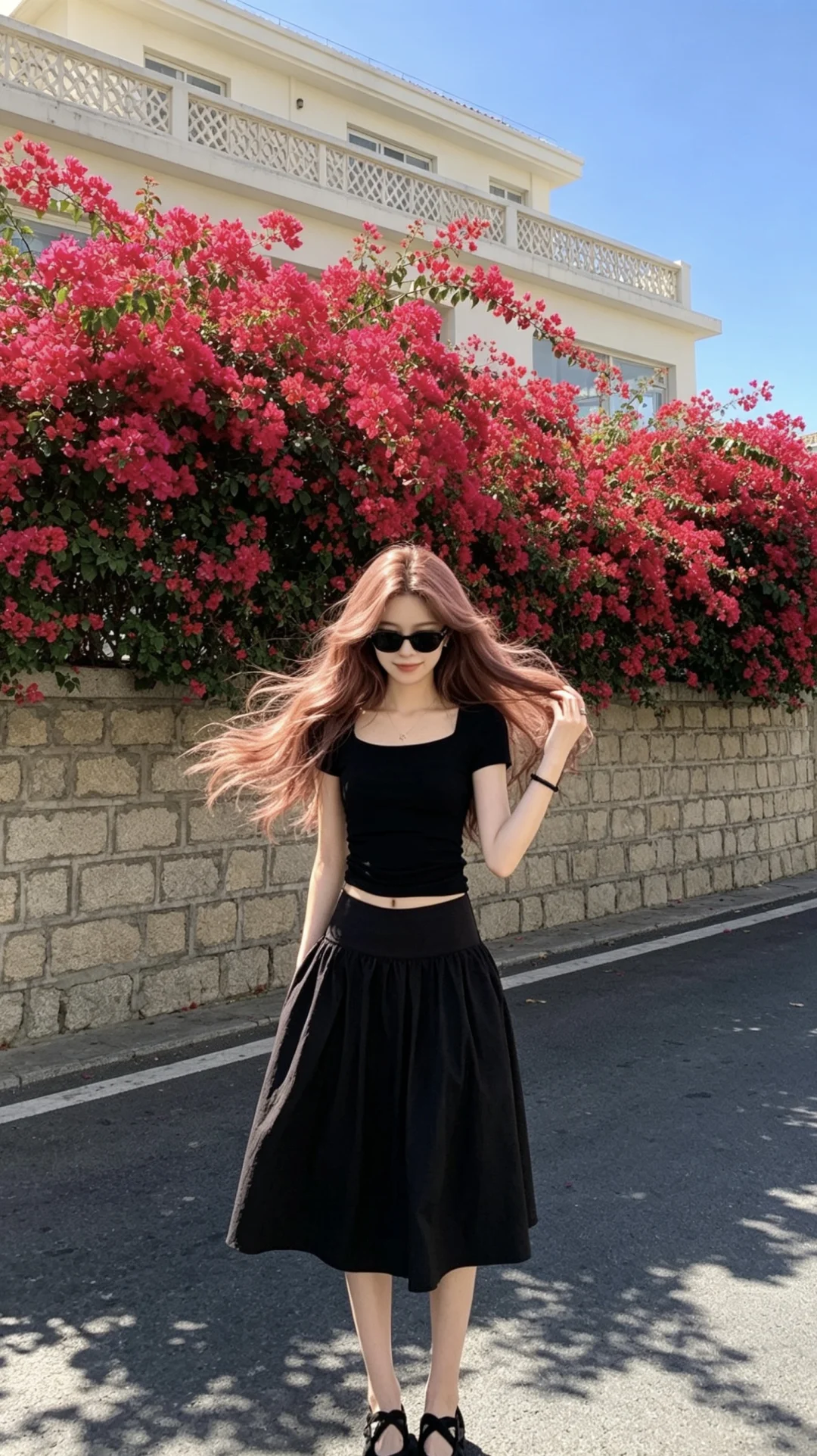 今天黑色系穿搭～