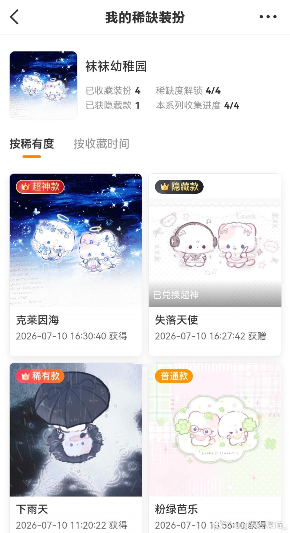 我发誓我真的得把这两个系列全套搭完之后再入新装扮。如有违约，那就祝我下次抽装扮好