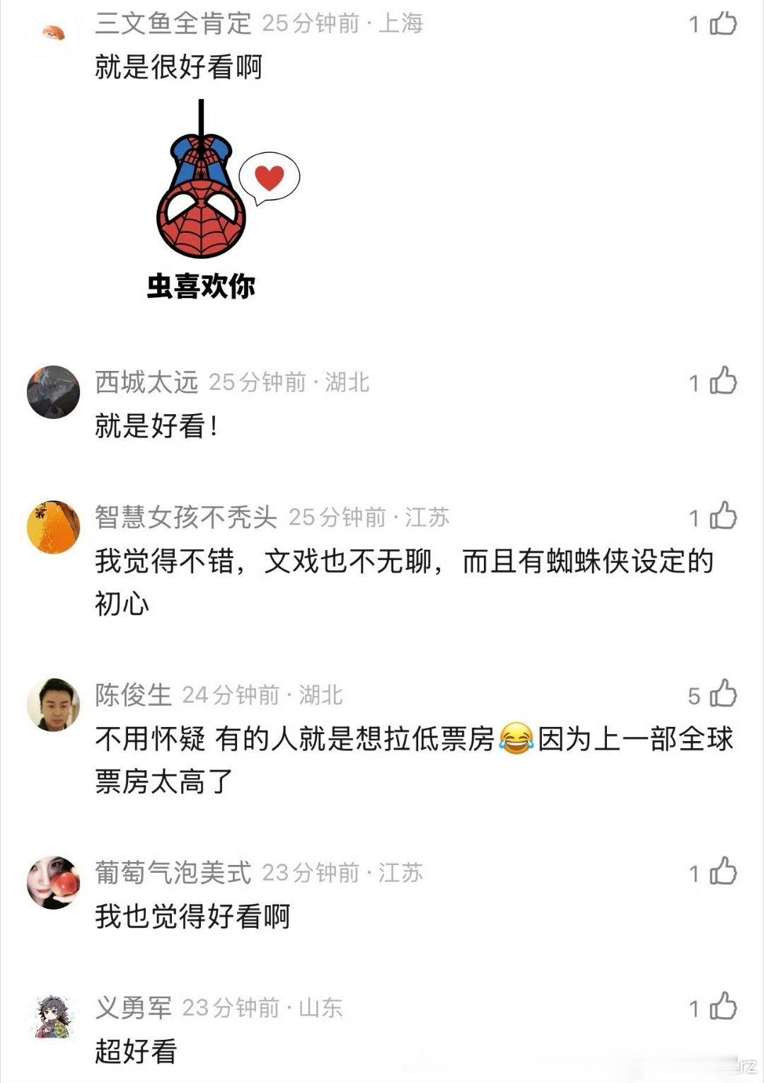 但是目前的票房表现说明蜘蛛侠片子没有很好 