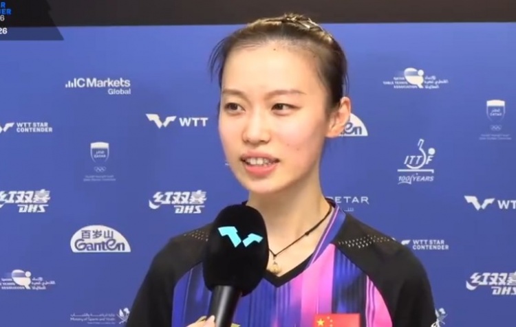 WTT球星挑战赛多哈站女单资格赛：韩菲儿3-0陈琦媗