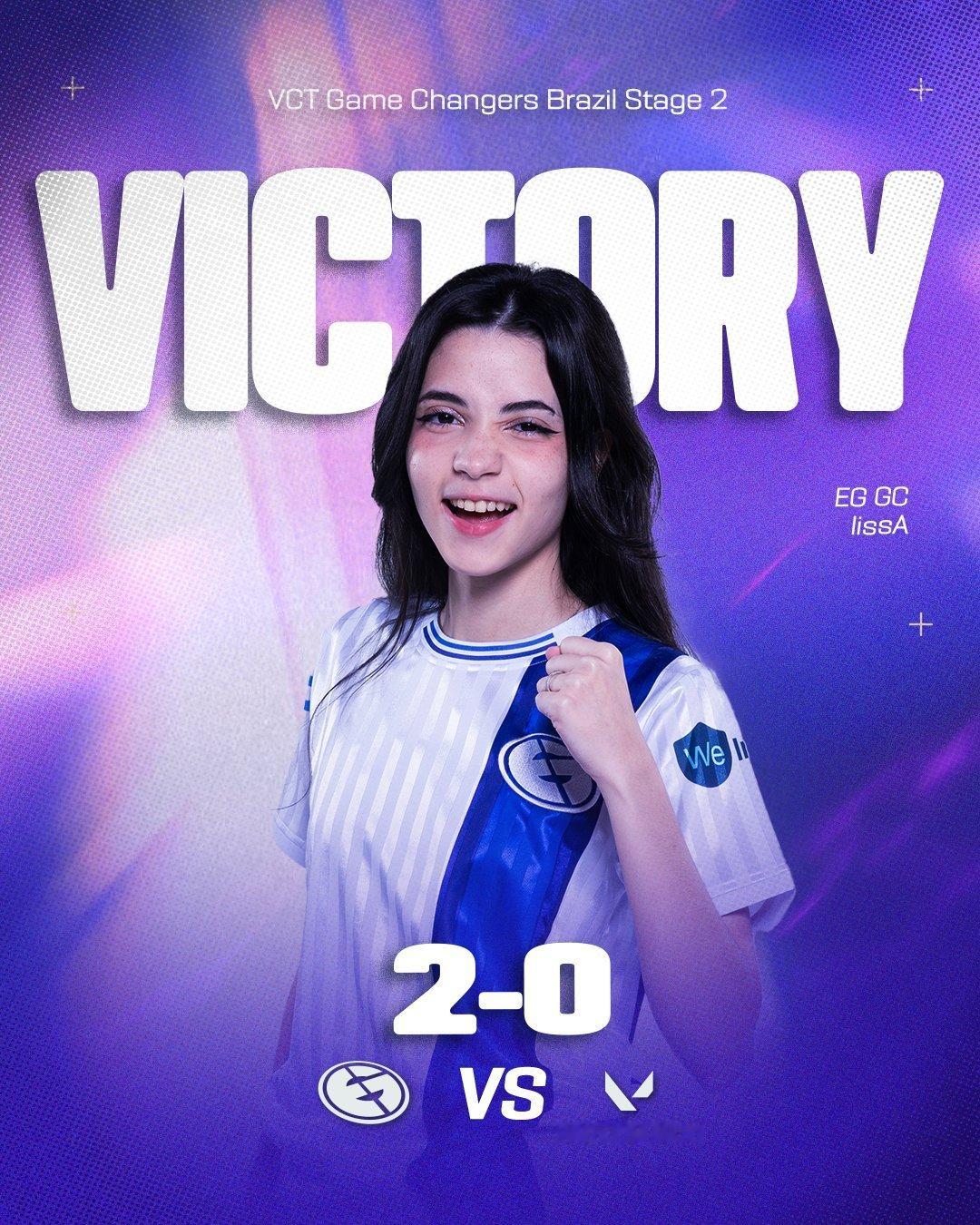 2-0拿下，EG GC在无畏契约改变者赛Stage 2瑞士轮比赛中晋级季后赛👌
