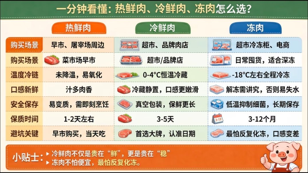 山姆回应所售鲜猪肉是数月前屠宰去超市买肉，买到的一般就是鲜肉或者冷鲜肉，保质期贴