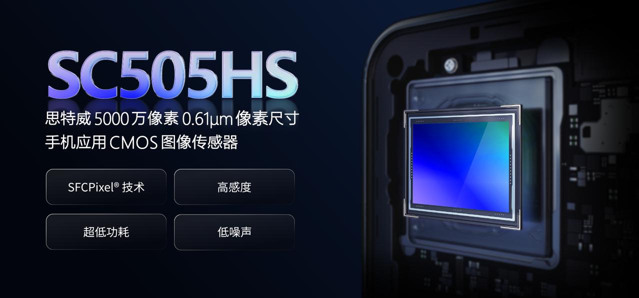 国产 CMOS 图像传感器厂商思特威又发力了，推出 SC505HS 传感器，50