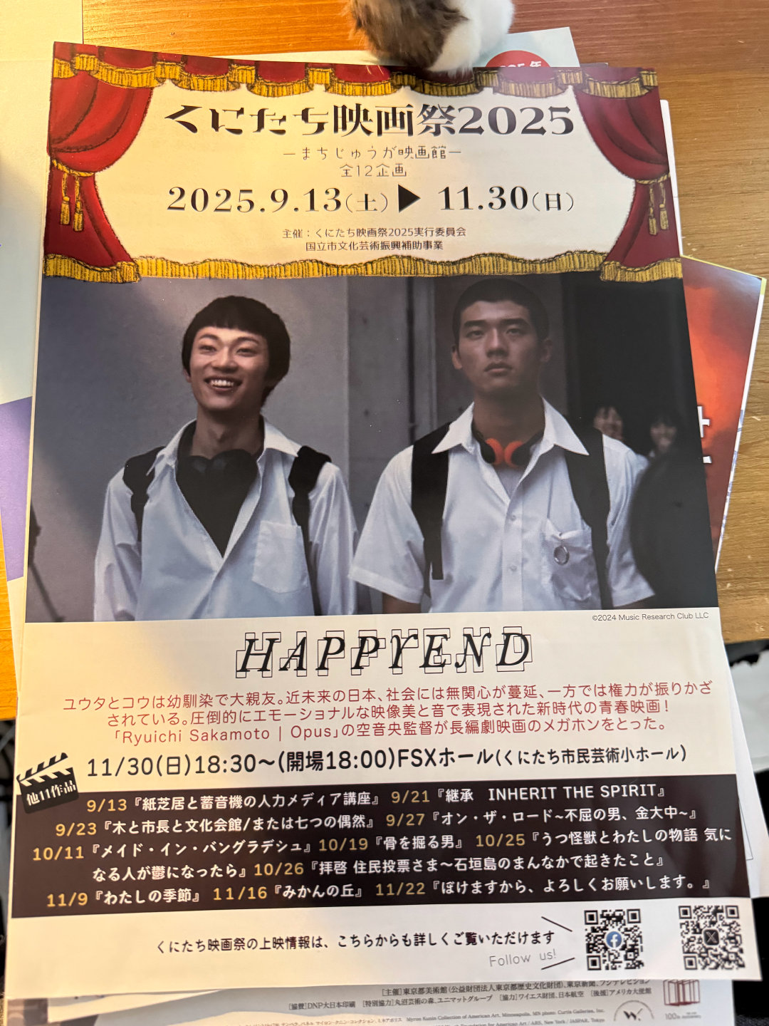 收拾东西翻出去年的传单。毕业之后好久没有回国立市，果然还是很自由的地方啊，市民电
