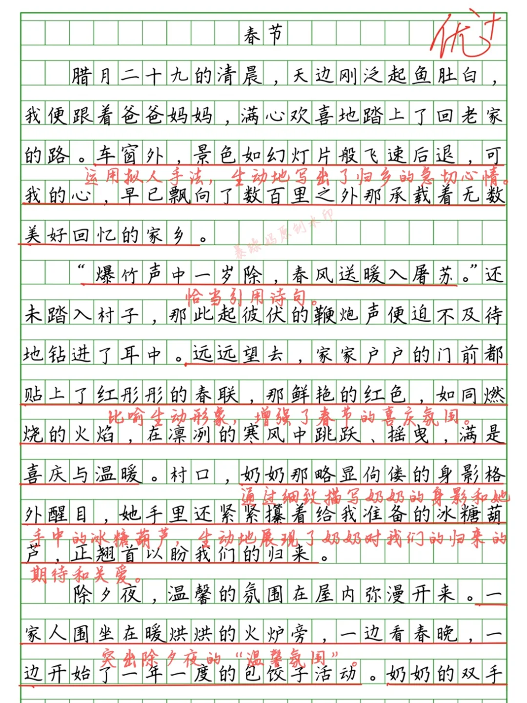 2025春节优秀作文《春节》