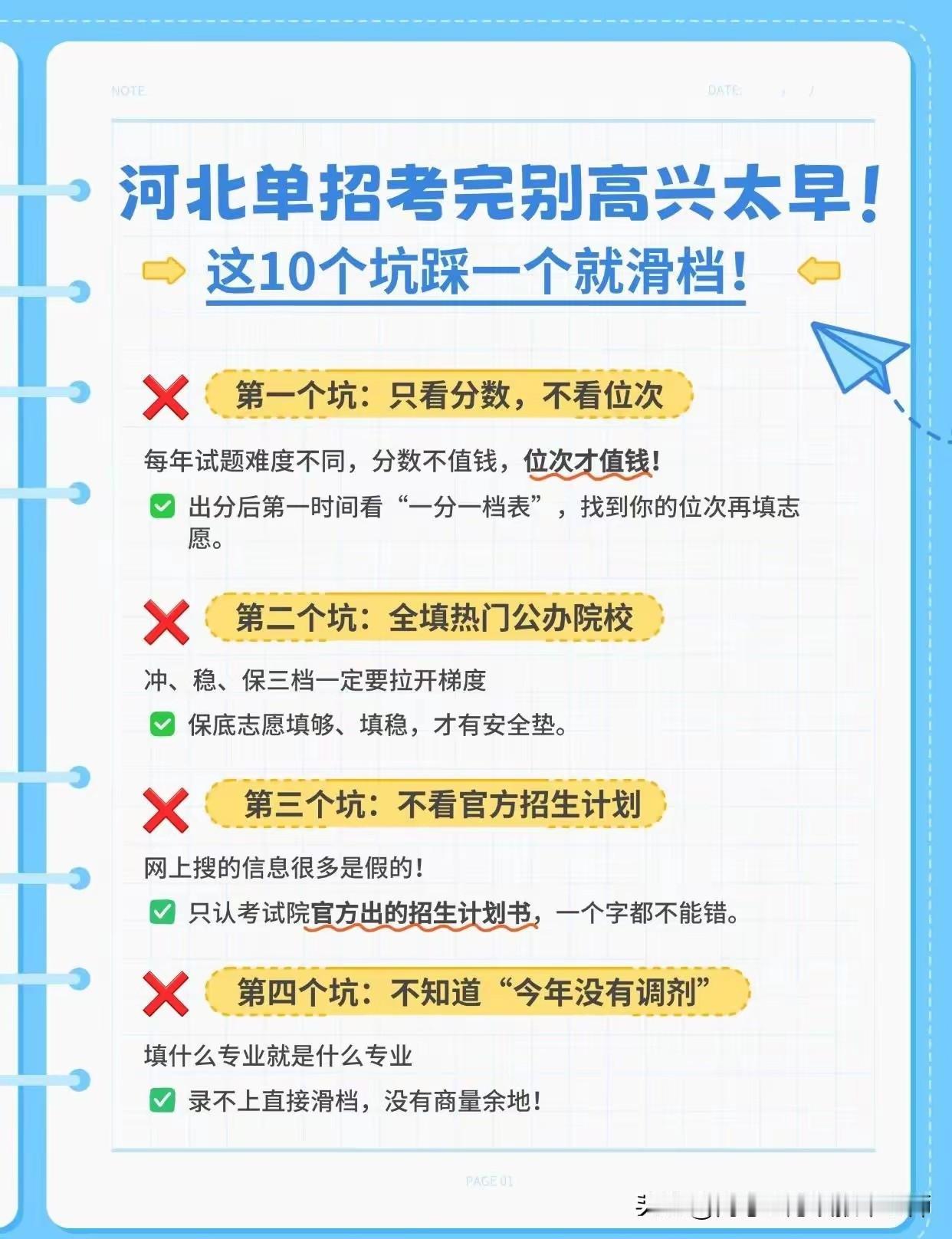 河北单招考完别高兴太早！这10个坑踩一个就滑档！单招考生必看指南！

出分后别只