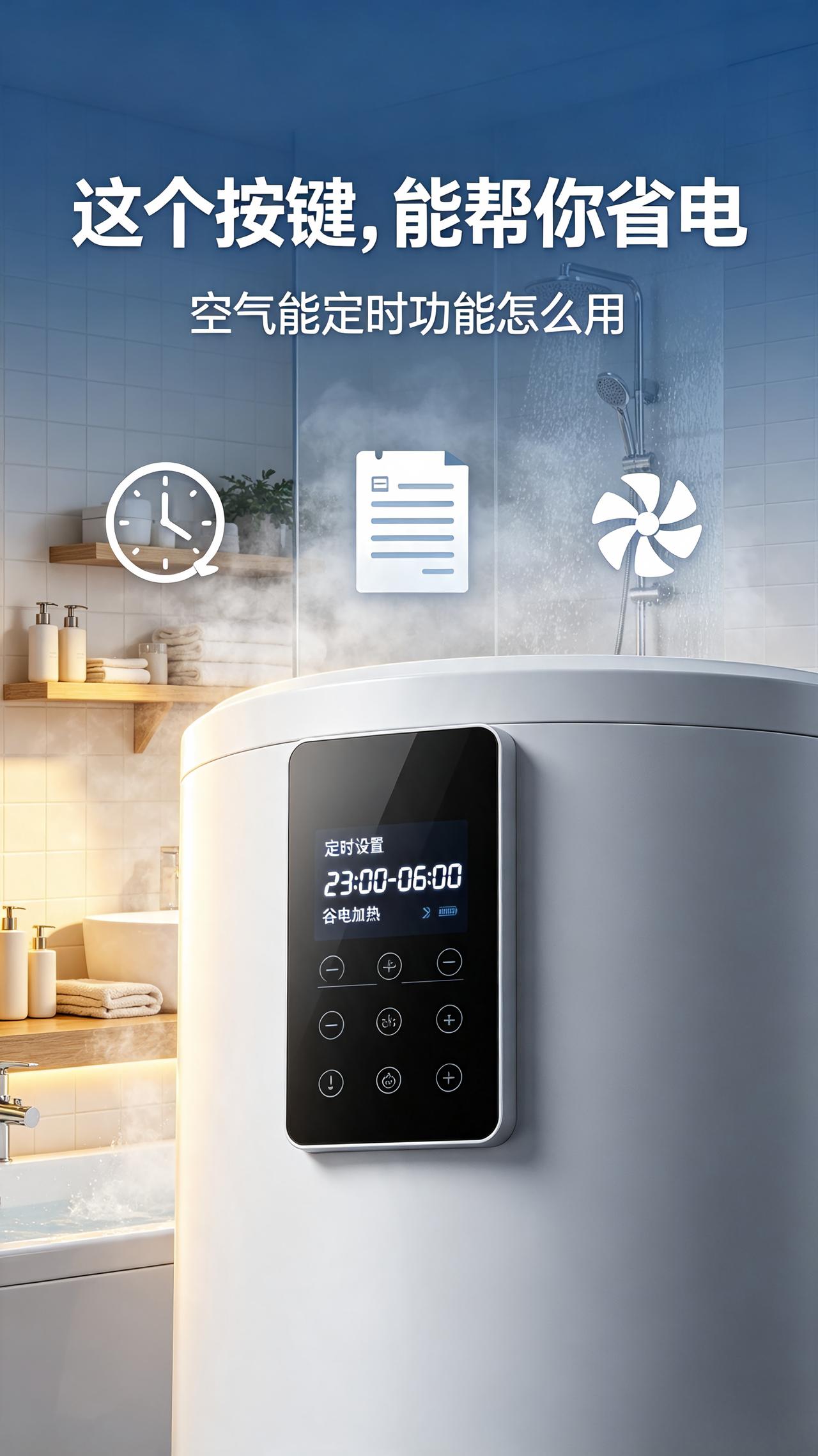 空气能面板上这个小按钮，用好了一年省下大几百
 
很多人买了空气能热水器，装好就