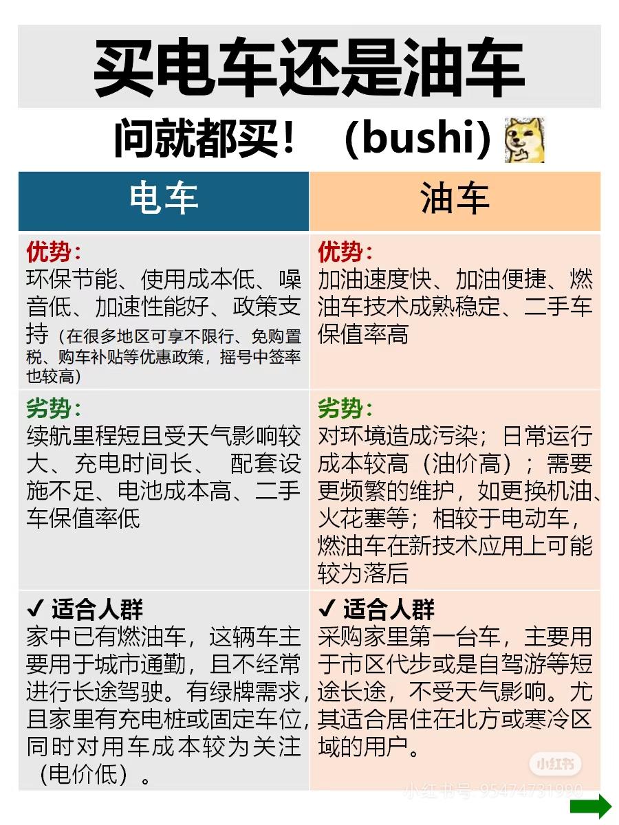 2025 年油车 VS 电车选购指南｜300 字教你精准决策！
2025 年油车