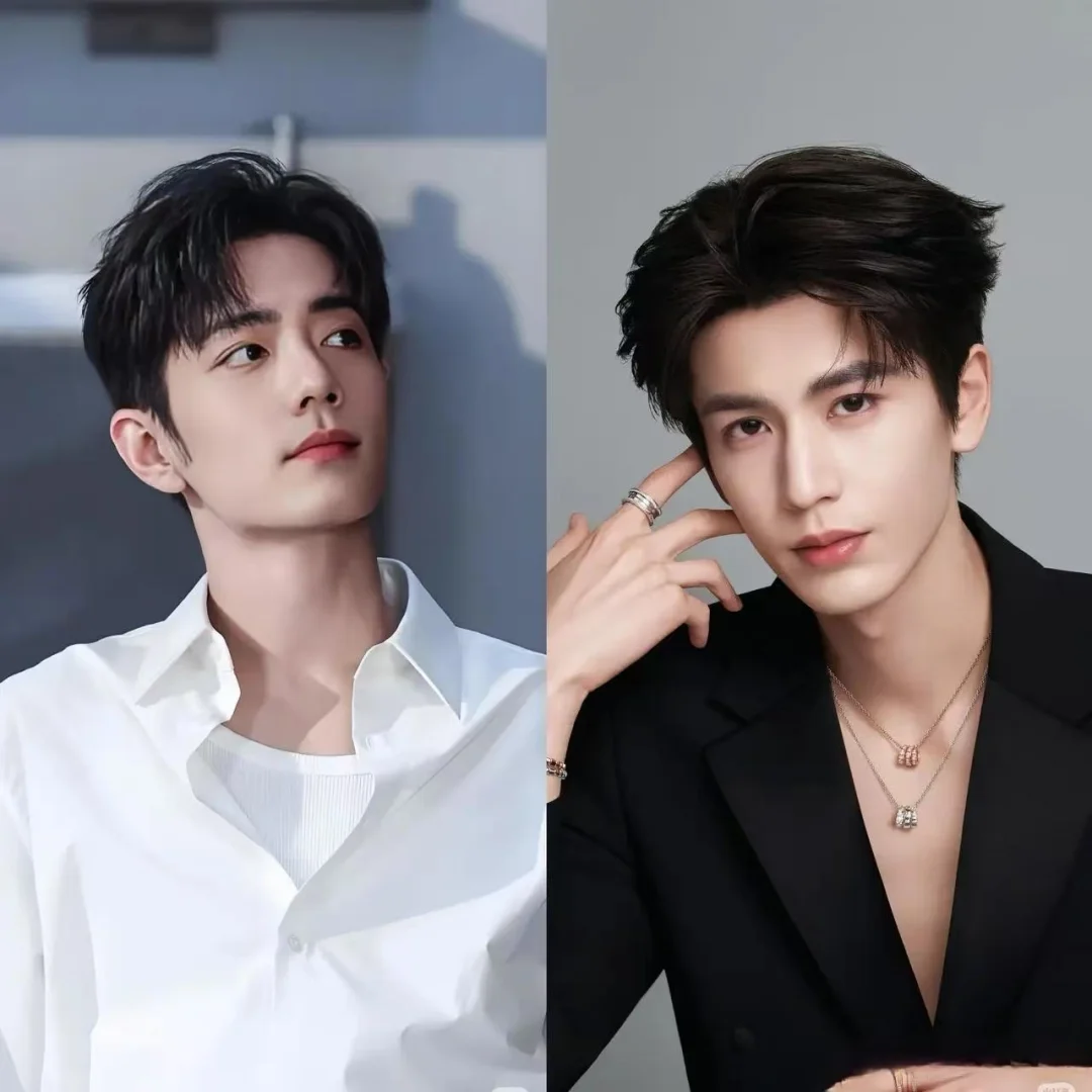 左边是肖战，今年35岁，身高183.6vm，重庆工商大学毕业，外表温柔...
