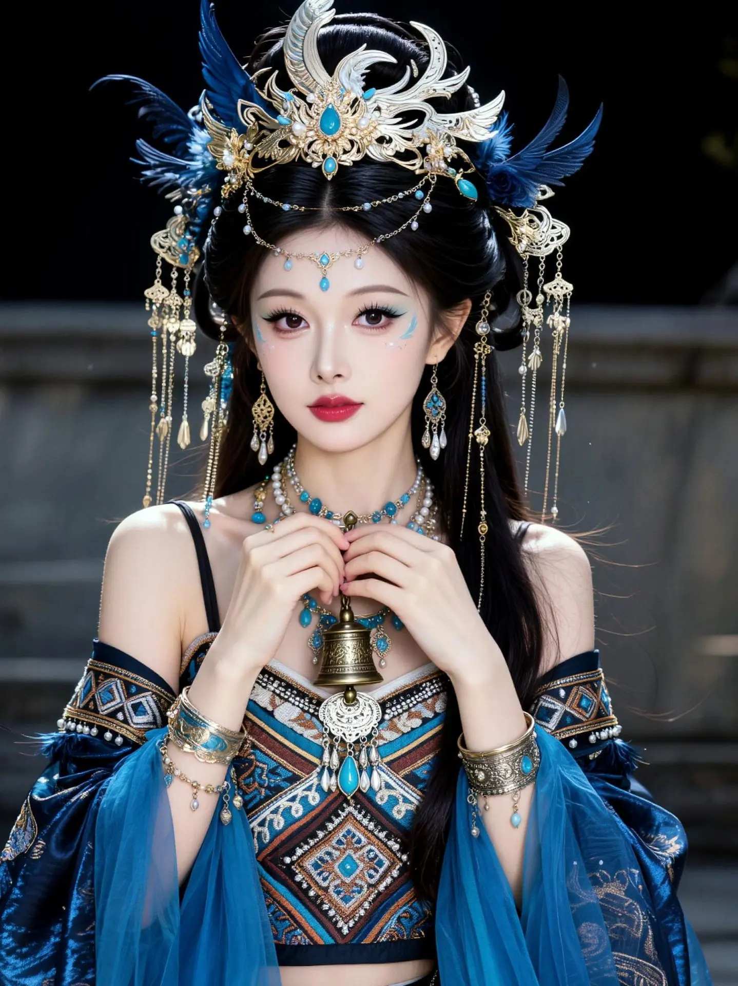 AI铃音古风写真 ai创作 大祭司妆造 古风次元融合 真好看