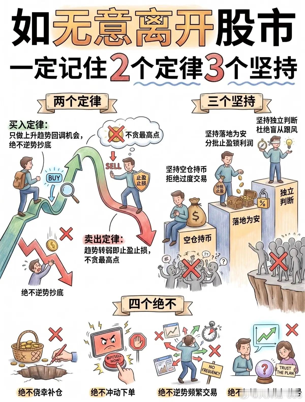 炒股常年亏？吃透2个交易定律、3个坚持，少走十年弯路散户亏损大多败在情绪化操作。