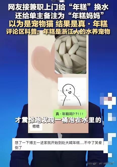 “笑不活了！”浙江，一女子接了个“兼职”，需要上门给“年糕”换水，一次30元，起