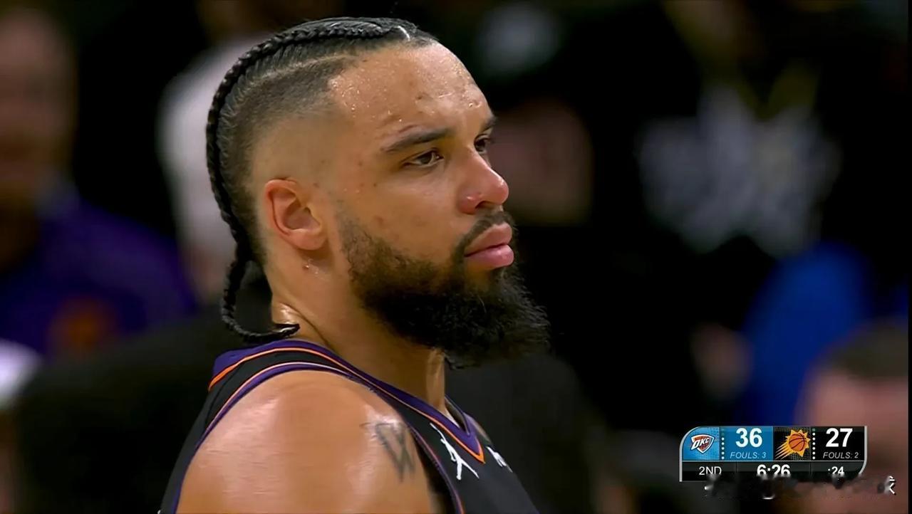 太阳球星狄龙终于不狂妄了！在今天太阳主场迎战雷霆的比赛中，目前双方的上半场比赛已