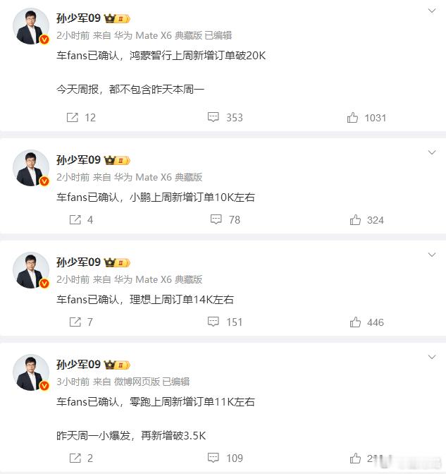 五一节几家头部新势力都越来越狠了，这充分证明了在新能源行业，头部效应已经开始显现