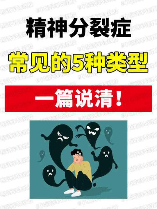 精神fen裂症常见的5种类型，一篇说清! ﻿抑郁焦虑﻿ ﻿中医﻿ ﻿精神分裂﻿